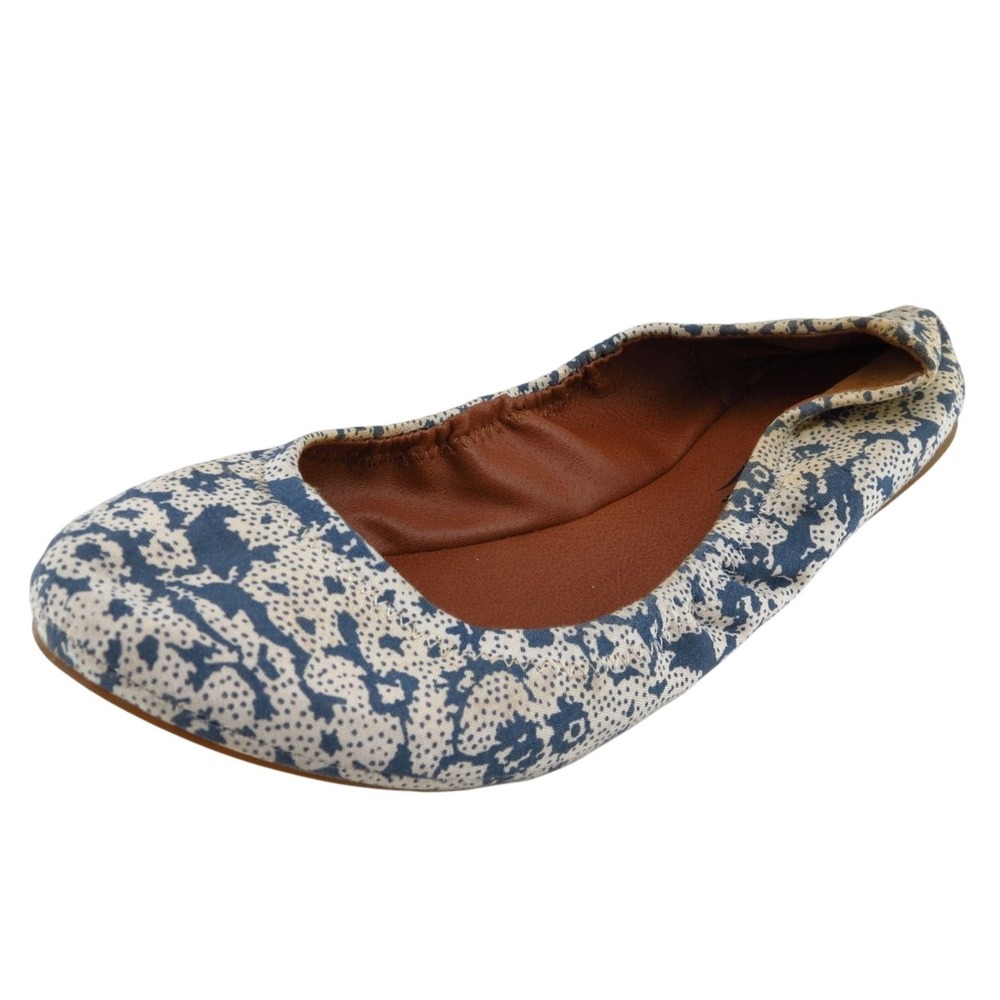 Lucky Brand Women Sz‎ 7.5 M Blue Ballet Fabric Shoes